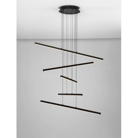LUCES CENVIRO LE45449 LED pendant lamp dynamic shape LUCES CENVIRO LE45449 LED pendant lamp dynamic shape