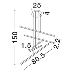 LUCES CENVIRO LE45449 LED pendant lamp dynamic shape
