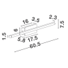 LUCES ZALENCIO LE45451 LED linear wall lamp 3200K 11W black