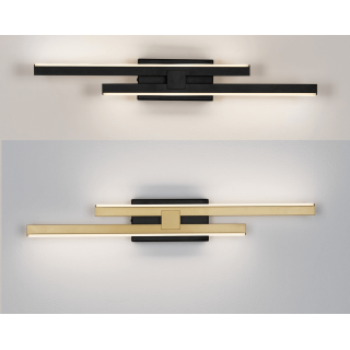 LUCES FELVIRA LE45466/7 kinkiet LED 3200K 12W czarny, złoty