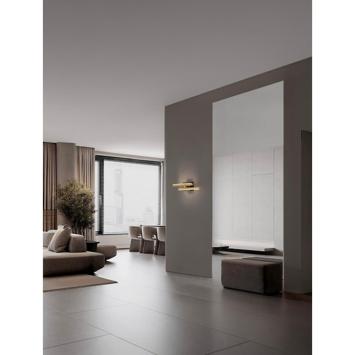 LUCES FELVIRA LE45466/7 kinkiet LED 3200K 12W czarny, złoty