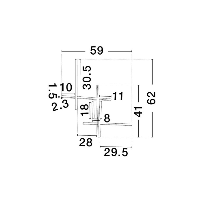 LUCES BILORTA LE45468/9/70 kinkiet LED 3200K 3 kolory