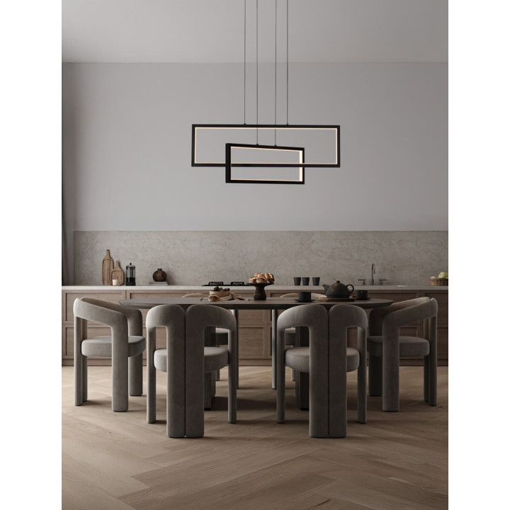 LUCES ANZELIO LE45474 lampa wisząca LED 2 prostokątne ramki