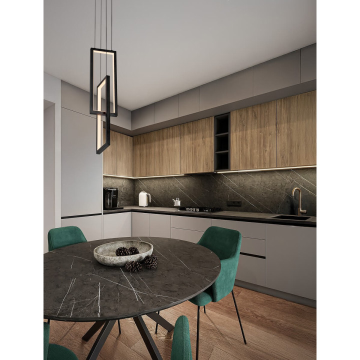 LUCES ANZELIO LE45475 lampa wisząca LED 37W czarna nowoczesna