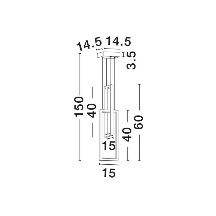 LUCES ANZELIO LE45475 LED pendant lamp 37W black modern