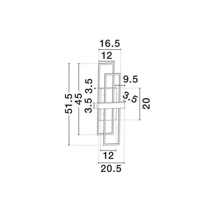 LUCES LONVILA LE45476 nowoczesny kinkiet LED 3200K