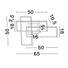 LUCES DENVERA LE45477/8 lampa sufitowa LED geometryczna forma