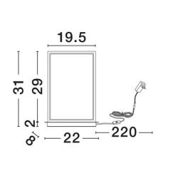 LUCES TINVALO LE45479 LED table lamp 3200K rectangular