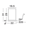 LUCES TINVALO LE45479 LED table lamp 3200K rectangular