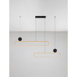 LUCES TURVIANO LE45490 LED pendant lamp 49W black and gold