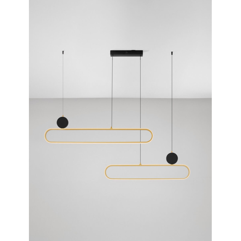 LUCES TURVIANO LE45490 LED pendant lamp 49W black and gold