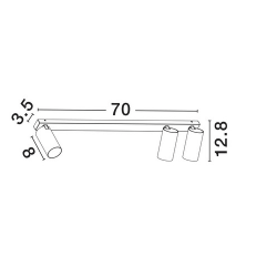 LUCES FALORIA LE45649/50 ceiling lamp GU10 3 spotlights