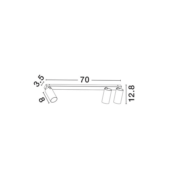 LUCES FALORIA LE45649/50 ceiling lamp GU10 3 spotlights