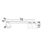 LUCES FALORIA LE45649/50 lampa sufitowa GU10 3 reflektorki