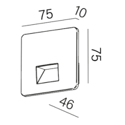 AQFORM EMOT square LED wall lamp 26590 stair lamp