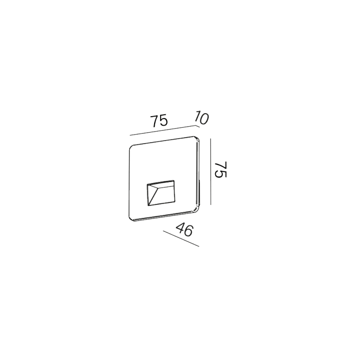 AQFORM EMOT square LED wall lamp 26590 stair lamp