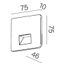 AQFORM EMOT square LED wall lamp 26590 stair lamp