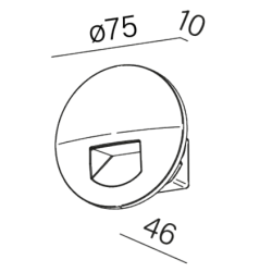 AQFORM EMOT round LED kinkiet 26589 lampka schodowa