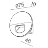 AQFORM EMOT round LED kinkiet 26589 lampka schodowa