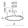 AQFORM BUCLO 59948/9/50 lampa wisząca LED 2700K/3000K