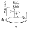 AQFORM BUCLO 59951/2/3 lampa wisząca LED 3 rozmiary 4 kolory