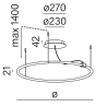 AQFORM BUCLO UP zwieszany 59957/8/9 LED 2700K/3000K 4 kolory