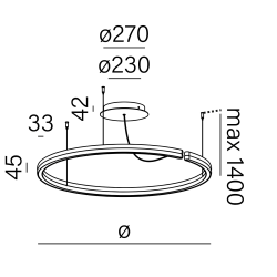AQFORM RIBBY circle up&down LED lampa wisząca 59963/4/5