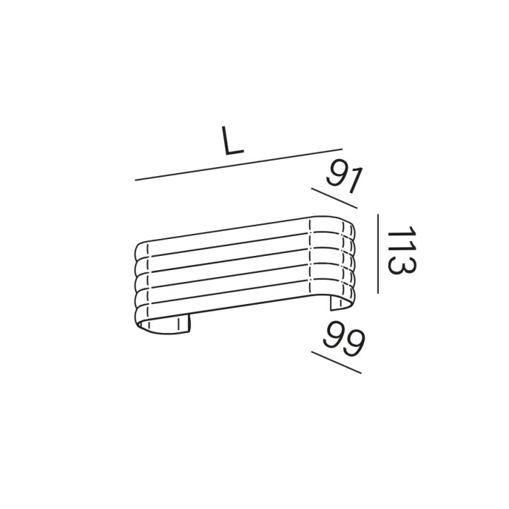 AQFORM RIBBY up&down LED wall lamp 26586/7/8 4 colors 19-61cm