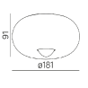 AQFORM KLIVA LED surface-mounted lamp 47051 18cm 4 colors