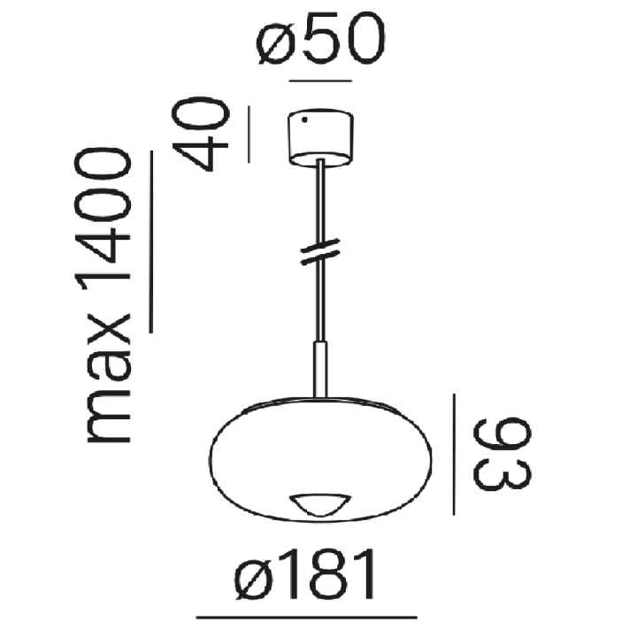 AQFORM KLIVA LED 59938 hanging lamp 4 colors, diameter 18cm