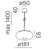 AQFORM KLIVA LED 59938 lampa wisząca 4 kolory, średnica 18cm