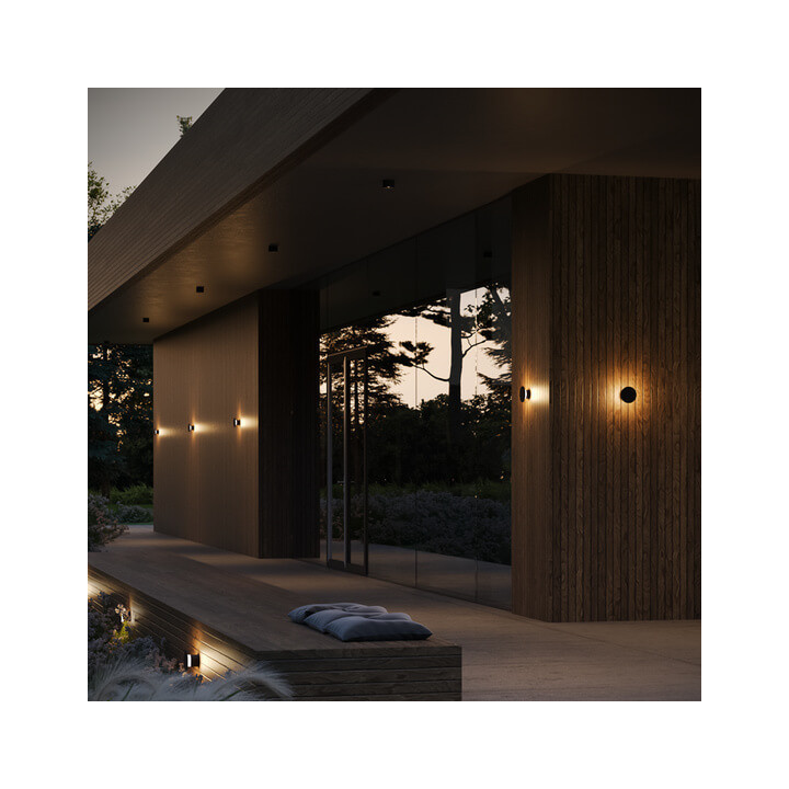 AQFORM MAXI POINT round LED exterior kinkiet 26579 czarny