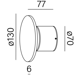 AQFORM MAXI POINT round LED exterior kinkiet 26579 czarny