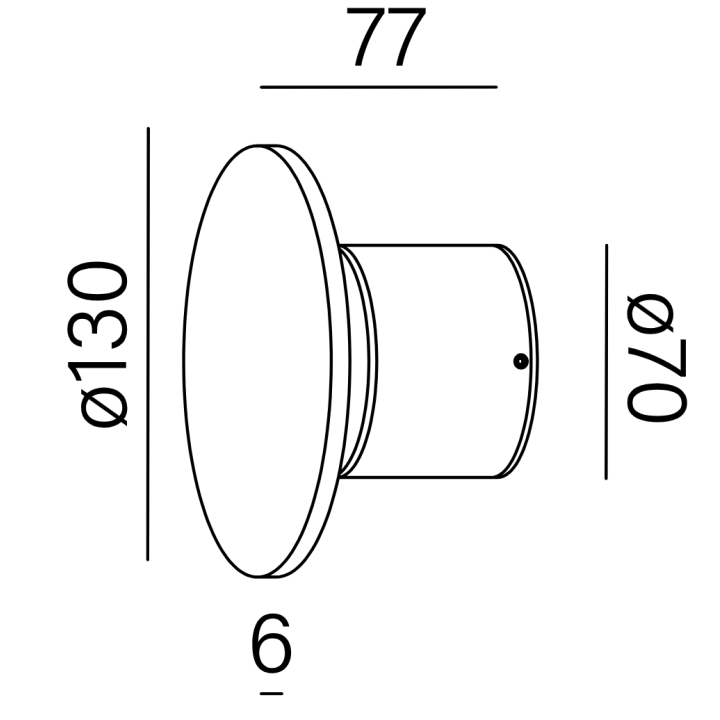 AQFORM MAXI POINT round LED exterior kinkiet 26579 czarny