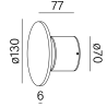 AQFORM MAXI POINT round LED exterior kinkiet 26579 czarny