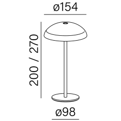AQFORM MROOM LED exterior desk table 26576 2700K/3000K