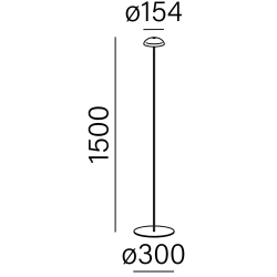 AQFORM MROOM LED 26580 floor lamp 150cm 2700K/3000K