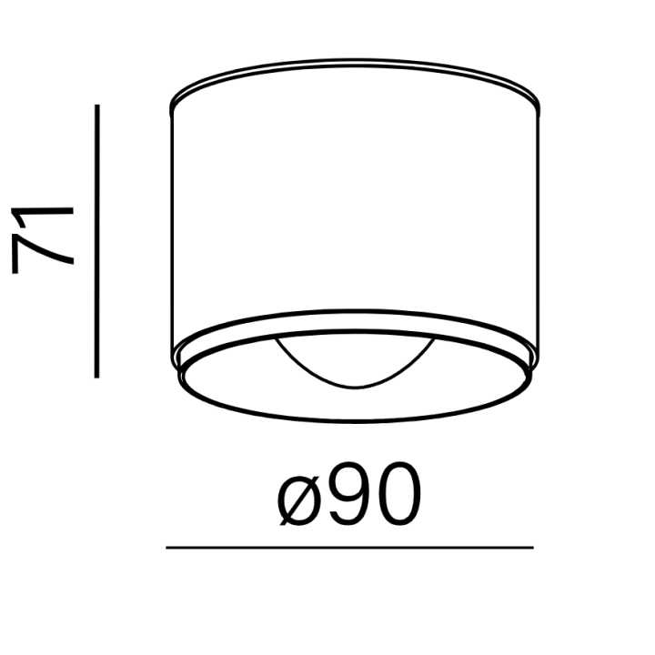 AQFORM QRLED next LED 47050 lampa natynkowa 9cm 4 kolory