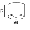AQFORM QRLED next LED 47050 lampa natynkowa 9cm 4 kolory