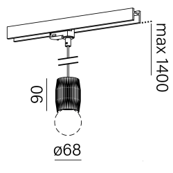 AQFORM TRIBA midi track 16479 lampa LED do szyn 3-fazowych