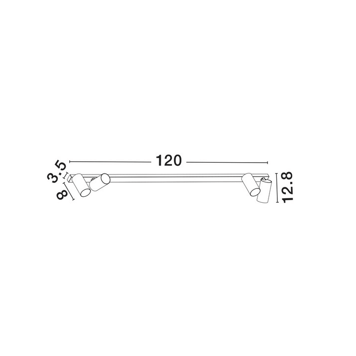 LUCES FALORIA LE45651/2 ceiling strip 4xGU10 white, black