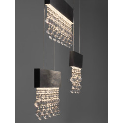 LUCES OLEVIRA LE45146/9 lampa wisząca LED czarna, złota