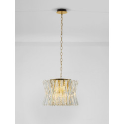 LUCES MELUNTO LE45151/2 lampa wisząca złota z kryształami