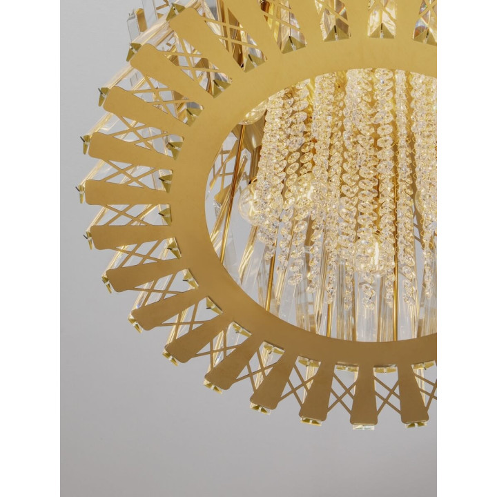 LUCES MELUNTO LE45151/2 gold pendant lamp with crystals