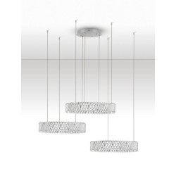 LUCES CANLIRA LE45156 lampa wisząca LED 3 okręgi, kryształ