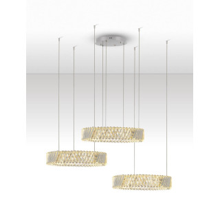 LUCES CANLIRA LE45156 LED pendant lamp 3 circles, crystal