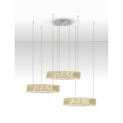 LUCES CANLIRA LE45156 LED pendant lamp 3 circles, crystal