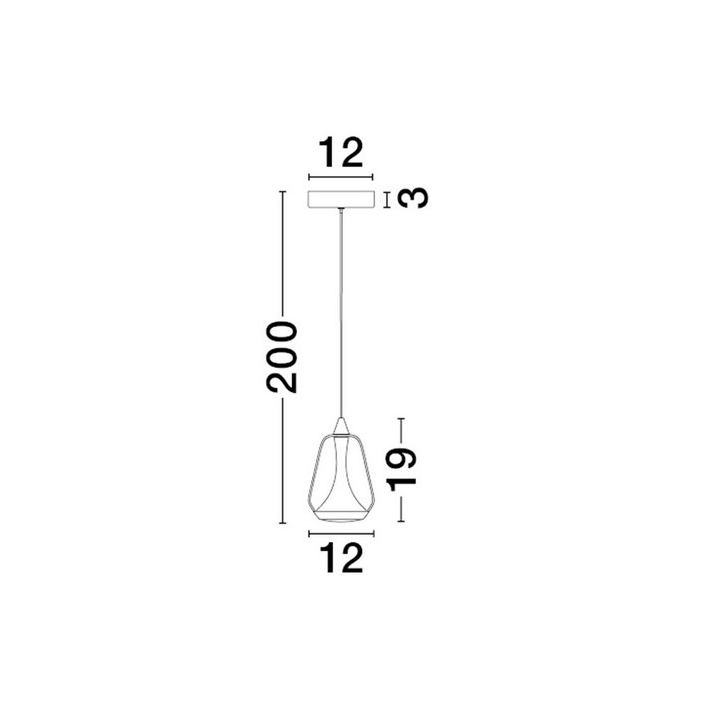 LUCES RORIZNO LE45109/12 LED pendant lamp 8W black, gold