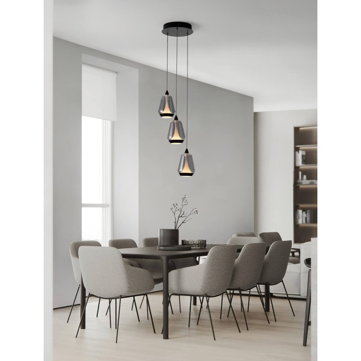 LUCES RORIZNO LE45110/13 lampa wisząca LED 3000K 3 klosze