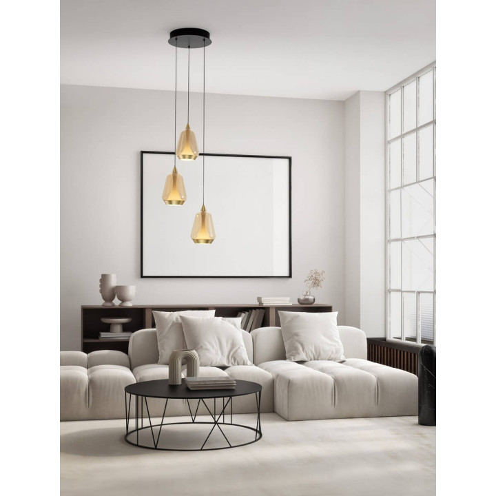 LUCES RORIZNO LE45110/13 LED pendant lamp 3000K 3 lampshades